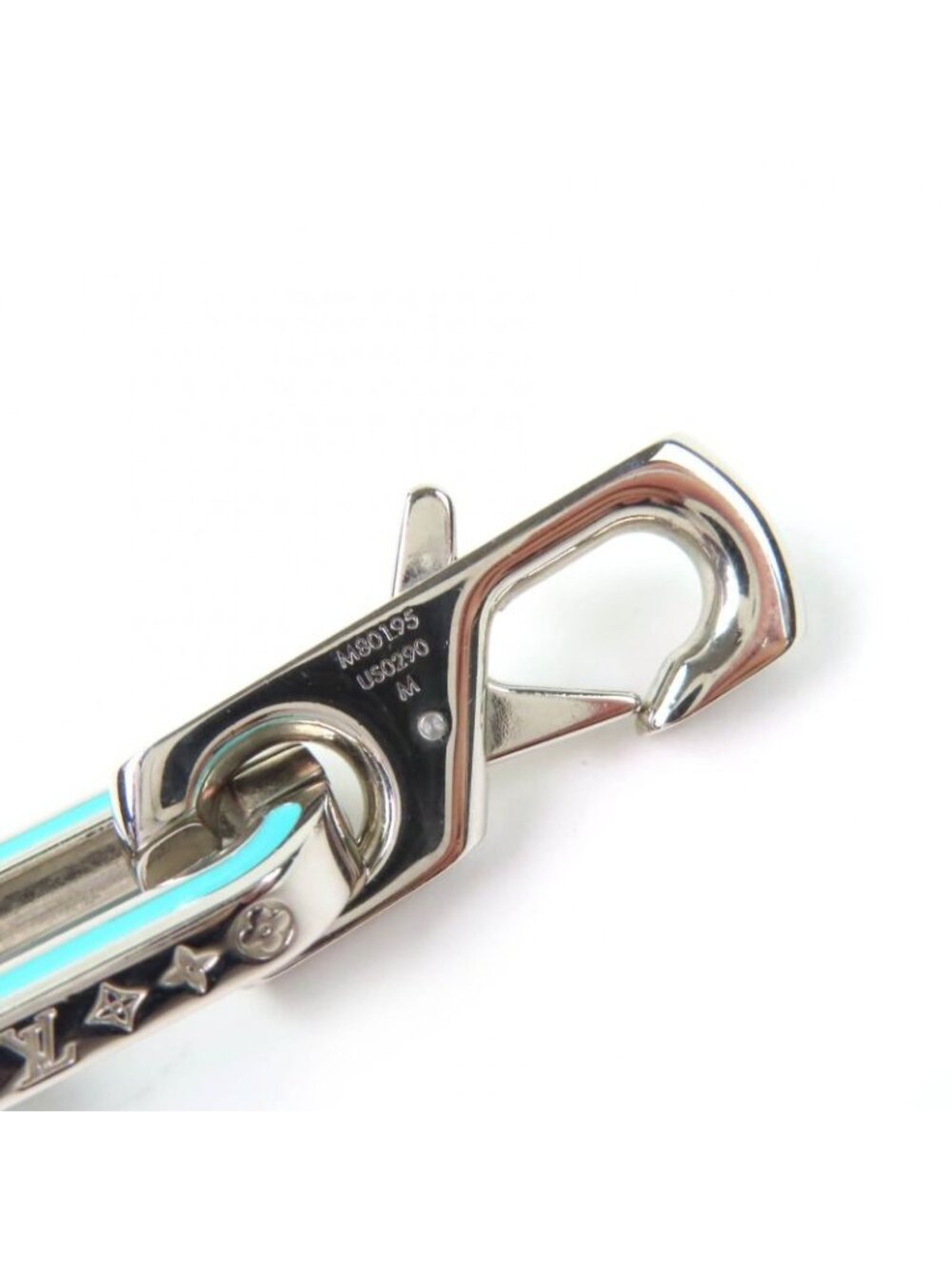 Louis Vuitton Bracelet Monogram Links Chain Silver Blue-m - Picture 5 of 6
